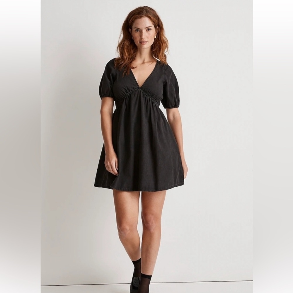 Madewell The Denim Annamarie Mini Dress in Lunar Wash
